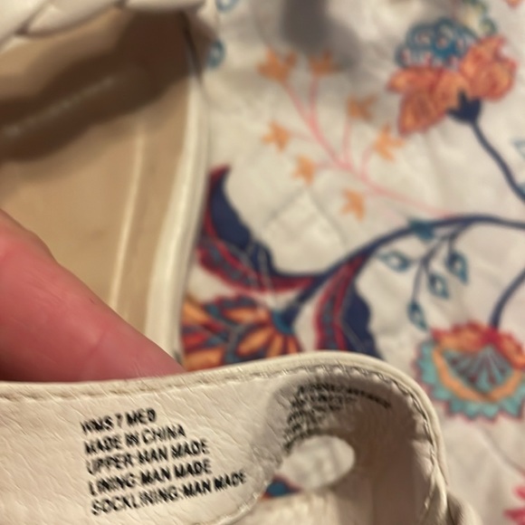 Platform Ivory heels with braided straps size 7 - Picture 9 of 9